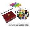 Haxtec Mystery DND Dice Set with Wood Dice Case Dual-Purpose Wooden Dice Box with Foam Insert DND Gifts D&D RPG Dice Set with Box