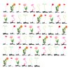 Framendino, 56 Pack Funny Bean Sprout Hair Clips Plant Hairpins Grass Barrette for Christmas Decoration