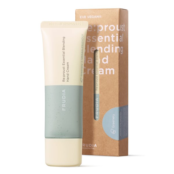 WELCOS FRUDIA Re:proust Essential Blending Hand Cream Greenery | Korean Skin Care Moisturizer & Beauty Products for Women & Men | Travel Size Body Skin Care Products Hand Cream for Dry Skin 1.76 fl oz