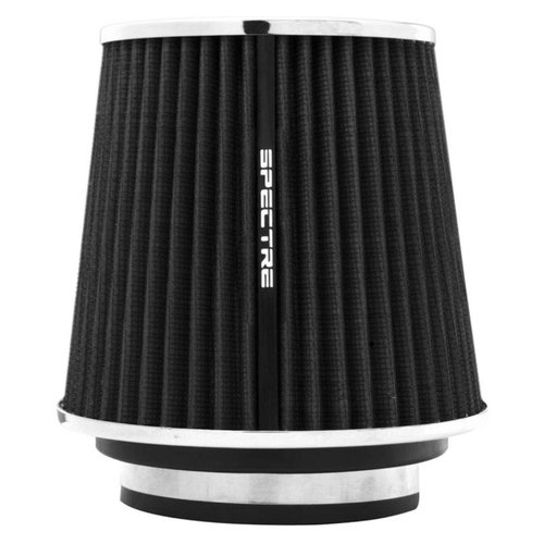 Spectre Universal Clamp-On Air Filter: High Performance, Washable Filter: Round Tapered; 3 in/3.5 in/4 in Flange ID; 6.719 in (171 mm) Height; 6 in (152 mm) Base; 4.75 in (121 mm) Top, SPE-8131, Black