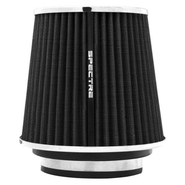 Spectre Universal Clamp-On Air Filter: High Performance, Washable Filter: Round Tapered; 3 in/3.5 in/4 in Flange ID; 6.719 in (171 mm) Height; 6 in (152 mm) Base; 4.75 in (121 mm) Top, SPE-8131, Black