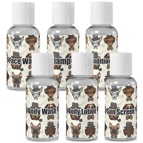 YouCustomizeIt Personalized Hipster Dogs Travel Bottles
