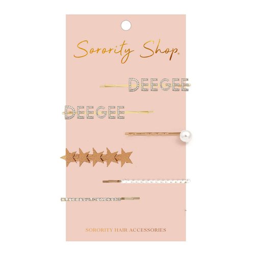 Delta Gamma - Sorority Hair Clips - 6/pack