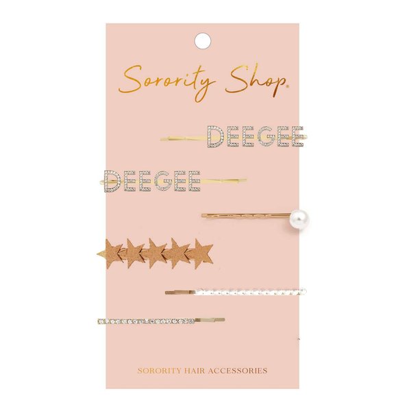 Delta Gamma - Sorority Hair Clips - 6/pack