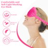 CAVETEE Spa Headband with Sleep Eye Mask Set, Spa Party Decorations Bubble Headband Thick Sponge Headband with Strong Water Absorption for Makeup Removal Skincare Shower (Hot Pink)