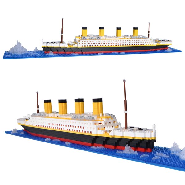 Geniteen Building Blocks, Titanic Model Micro Building Blocks Set 1860 PCS Mini Building Blocks, Gifts for Adult