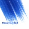 WUDAS Blue Braiding Hair 18 Inch Long Pre Stretched Hair Straight Yaki Texture Synthetic Hair Extensions Softness, 2 Packs