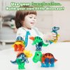 BENOKER Dinosaur Magnetic Tiles,Animals Magnet Building Blocks Toys Dino World,3D STEM Educational Magnet Tiles for Boys Girls Kids Age 3 4 5 6 7 8