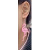 Cute Pink Flamingo Glitter Dangle Drop Earrings for Women Teen Girls Dainty Lightweight Acrylic Animal Hook Statement Dangling Hanging Hypoallergenic Fashion Jewelry Valentine's Day Gifts Bff