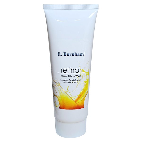 E. Burnham Retinol Vitamin C Face Wash 4 oz – Anti-Aging, Brightening Cleanser with Organic Rose Extract, Aloe Vera & Essential Oils – Hydrating, Gentle Daily Face Cleanser for Radiant Skin