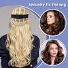 Tyqour 4 Pcs Silicone Wig Grip Band with Buckles, Adjustable Wig Bands No Slip, Elastic Band for Wigs, Wig Accessories for Women Wig Strap to Secure Wig for Glueless Wig Making