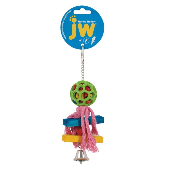 JW Pet Company HOL-ee Roller Pom Pom Bird Toy,Multi,One Size,31012