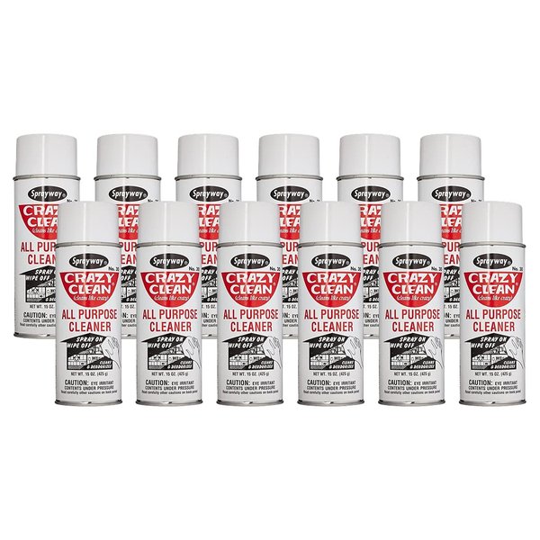 Sprayway SW030 Crazy Clean All Purpose Cleaner, 15 oz