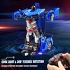 Jeestam RC Car Robot for Kids Transformation Car Toy, Remote Control Deformation Vehicle Model with One Button Transform 360°Rotating Drifting 1:18 Scale, Best for Boys and Girls (Blue)