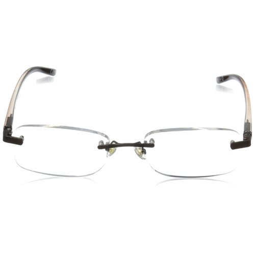 Foster Grant Rick Reading Glasses, Brown/Transparent, 59 mm