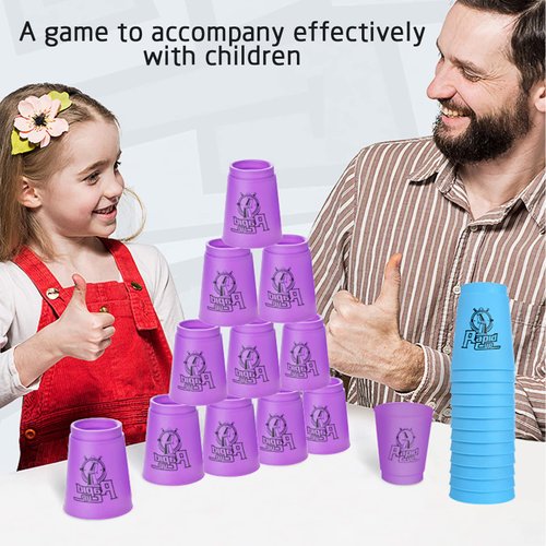 [Upgrade] Quick Stacks Cups 12 PC of Sports Stacking Cups Speed Training Game Shipping from US