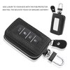 Car Key Fob Case for Replacing Old Key Fob Cover,Genuine Leather Car Key Case Holder with Key Ring & Keychain (Black)