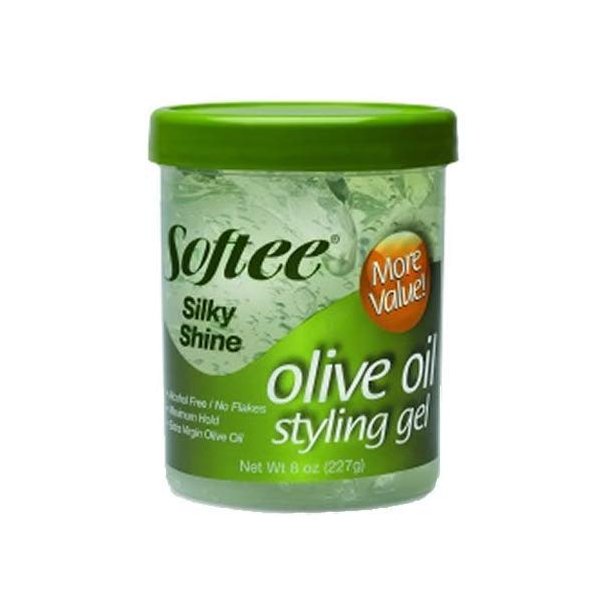 Softee Silky Shine Olive Oil Styling Gel, 8 Oz