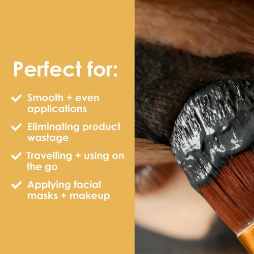 Face Mask Brush - Soft Bamboo Facial Mud Mask Applicator Brush for Applying Facial Mask | Use with Facial Mud Masks, Peel Off Masks, Oils & Makeups (4 inches long)