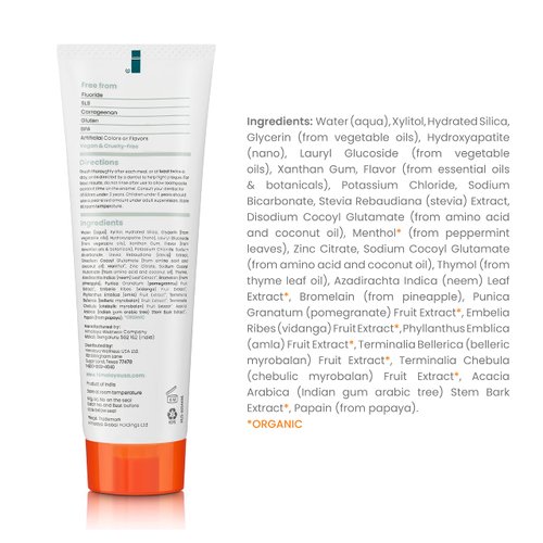 Himalaya Botanique Whitening + Hydroxyapatite Toothpaste for Whiter Teeth & Fresher Breath with Hydroxyapatite Support & Mint Flavor, Fluoride Free, SLS Free, & Vegan, 4.0 oz (113g)