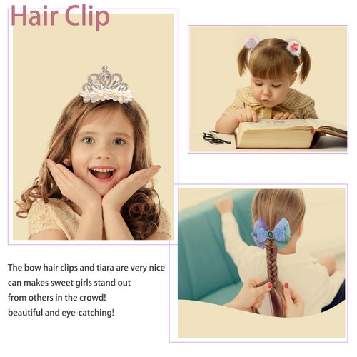 Hair Accessories For Girls With Organizer, Including Hair Clips/Hair Bands/Bow Hair Clips, Girls Hair Accessories With Alligator For Girls Toddlers Baby Kids Teens Aged 2 3 4 5 6 7 8 9 10 Years Old.