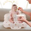 Baby Inflatable Seat for Babies 3-36 Months, Built in Air Pump, Baby Support Seat Summer Toddler Chair for Sitting Up, Baby Shower Chair Floor Seater (Bear)