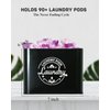 Laundry Pods Container with Hinged Lid. Modern Laundry Room Organization and Storage. Farmhouse Metal Laundry Pods Holder for Laundry Room Decor. Laundry Detergent Container-Black