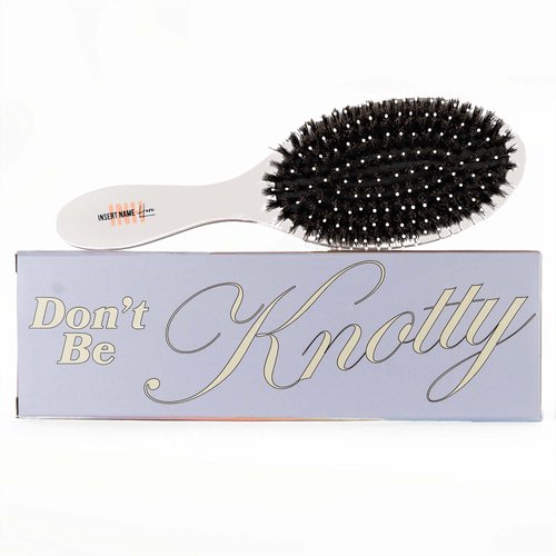 INH Paddle Brush | Detangling Soft Bristle Hair Brush Wet or Dry, Smoothing Faux Boar Bristle Brush for Thick Hair, Vegan | Insert Name Here
