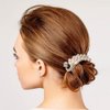 2 Pcs Pearl Hair Comb Flower Hair Side Combs Clip Peacock Twist Comb Rhinestone Decorative Hair Combs for Women Accessories