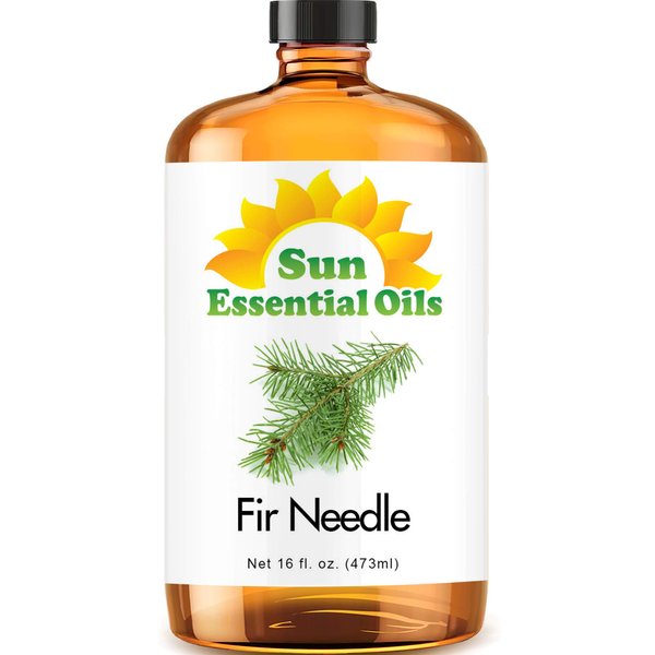 Sun Essential Oils - Fir Needle Essential Oil 16oz for Aromatherapy, Diffuser, Muscle Ease, Relaxation - Fir Needle Oil - Aromatherapy Oil