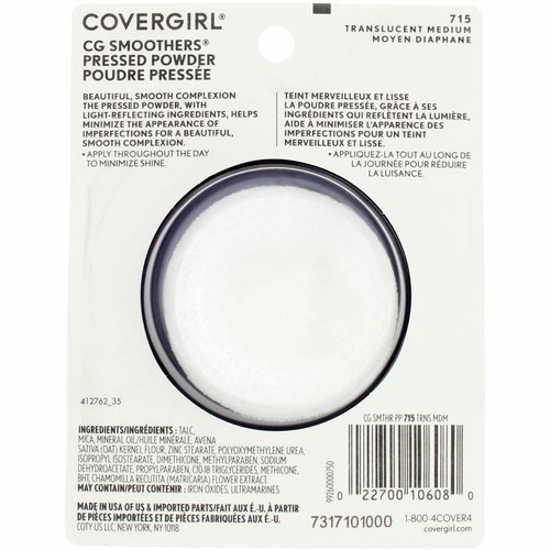 CoverGirl Smoothers Pressed Powder, Translucent Medium [715] 0.32 oz (Pack of 12)