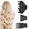 Dryer Diffuser Set, 3Pcs/Set Multifunction Hair Dryer Diffuser Nozzle Set Plastic Hair Dryer Attachment Dryer Nozzle Comb Set Hair Dryer Blow Nozzle Diffuser Hairdressing Salon Styling Tool