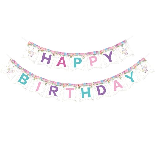 Unicorn Birthday Decorations- Unicorn Happy Birthday Banner Unicorn Bunting Banner Unicorn Theme Birthday Party Decorations Party Favors for Girls Birthday Sign Birthday Backdrop Decor Girls Birthday Party Supplies
