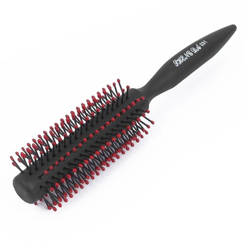 uxcell Curly Hair Hairbrush, Professional Round Tangle Teezer Hairbrush for Blow Drying, Curling Hair Comb with Plastic Handle for Detangling, Hair Styling Bristles for Women Men, 1 Pack