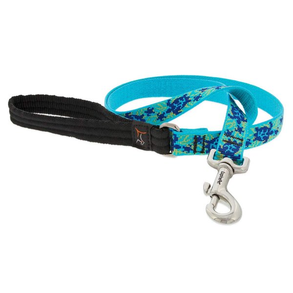 LupinePet Originals 3/4" Turtle Reef 4-Foot Padded Handle Leash for Dogs