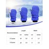 SATINIOR 2 Pairs Kids Snow Mittens Waterproof Winter Ski Gloves Warm Thicken Snow Gloves for Girls Boys (Royal Blue, Black, 5-8 Years)