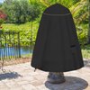 Bitubi Fountain Cover（36"x42"） 600D Oxford Cloth Garden Fountain Statue Protective Cover with Drawstring Waterproof Windproof Fountain Protector,Black
