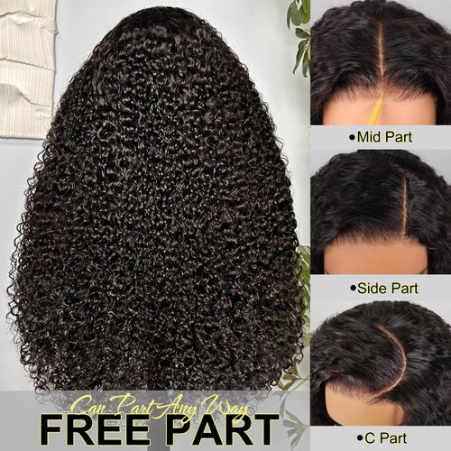 Arabella 5x6 Wear and Go Glueless Wigs Human Hair 210% Density Lace Front Wigs Human Hair 100% Deep Curly Wave Wigs Pre Cut Lace 12a Real Pre Bleached New Body Wave Wig(20inch, 5X6 Deep Curly Wig)