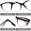 Zeelool Stylish TR90 Oversized Cat Eye Blue Light Blocking Glasses for Women Shelby OT414973-04 Black-Pink