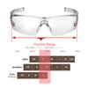 HUNTERSKY HTS S2491 Lightweight Protective Anti Fog Wrap-Around Clear Shooting Safety Glasses with rubber nose pad ANSI Z87.1 Scratch Resistant