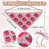 Woeoe Crochet Floral Bandana Knit Triangle Headband Cute Strawberry Head Scarf for Women's Hair(3 Pcs)