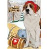 Pipsqueak Saint Bernard Christmas Cards : 10 Holiday Cards with Red Envelopes - ADORABLE!