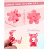 Claw Hair Clips Jaw Clamps - 12PCS Small Hair Claw Jaw Clamp for Thin Hair Styling Accessories Classic Hair Clamp for Women Girls (Glossy(flower))