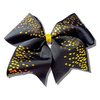 Cheer bows black with gold bling Hair Bow