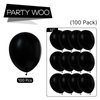 PartyWoo Black Balloons, 100 pcs 12 Inch Matte Black Balloons, Black Balloons for Balloon Garland or Balloon Arch as Party Decorations, Birthday Decorations, Retirement Party Decorations, Black-Y18