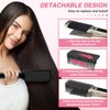 Flat Iron Comb Attachment to Clip On, Flat Iron Hair Straightener Accessory, Comb Attachment for Flat Iron Used at Home and Salon for Hair Styling (Pink)