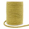 Tenn Well 5mm Twisted Cord Trim, 59 Feet Gold Decorative Rope for Curtain Tieback, Upholstery, Honor Cord, Home Decor