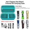 Elonbo Hair Clippers Carrying Case for Wahl/for Haokry/for Novah/for GLAKER Hair Clippers Professional Hair Beard Trimmer Kit, Rechargeable Cord/Cordless Haircutting Trimming Holder, Green+Green