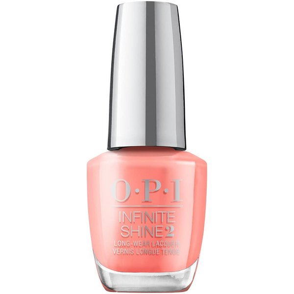 OPI Infinite Shine Long-Wear Lacquer, Opaque Crème Finish Orange Nail Polish, Up to 11 Days of Wear, Chip Resistant & Fast Drying, Summer 2023, Make the Rules, Flex on the Beach​, 0.5 fl oz