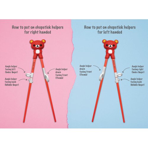 Kids chopsticks for kids children beginner adults toddler training chopsticks with reusable helper (Animals 4-Pack)